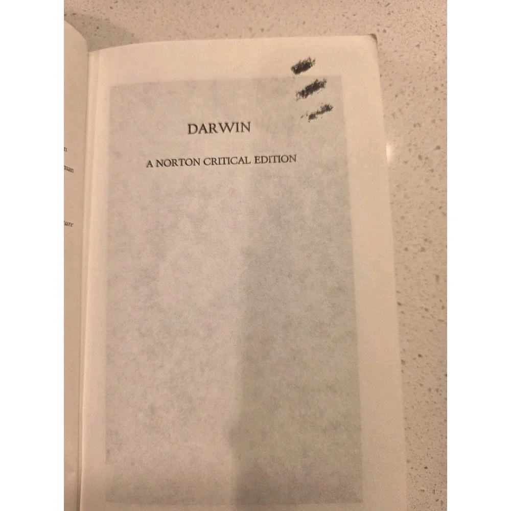 Darwin A Norton Critical Edition Edited by Philip Appleman Second Edition 1979